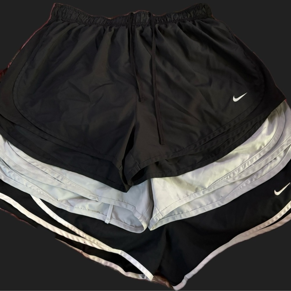 Nike Women's Black, Grey, White runnings shorts bundle